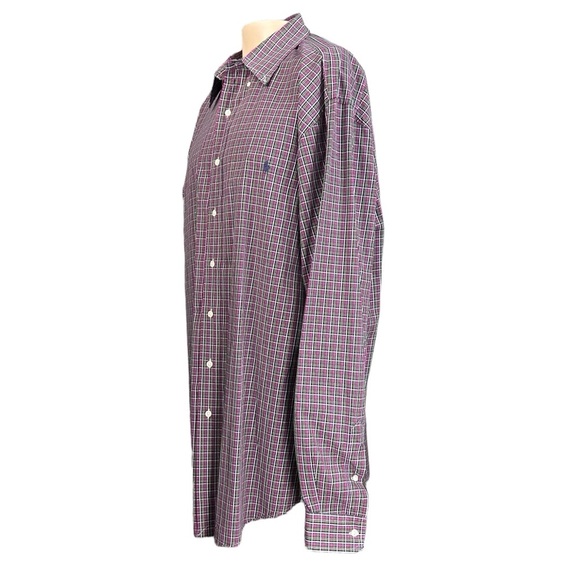 Ralph Lauren Classic Fit XLT Button Dow Plaid Preppy Made In Hong Kong - Picture 5 of 7